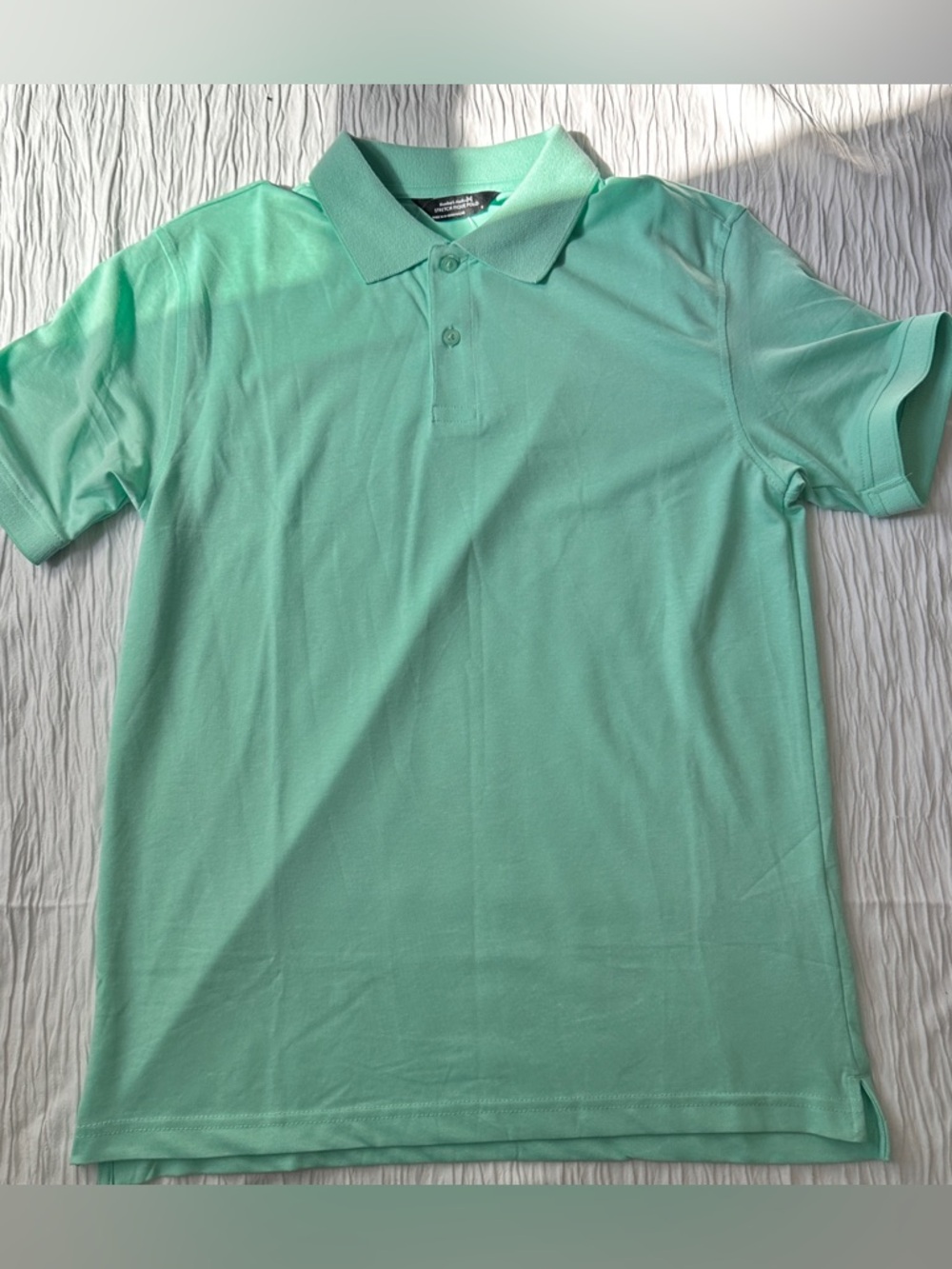 Member’s Mark Stretch Pique Polo Shirt Green Mint Short Sleeve Mens S NWT